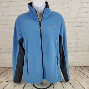 Anheuser Busch Employee North End Sport Full Zip Jacket Fleece Blue Gray Sz S